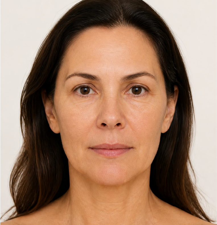 Patient A after Deep plane facelift & deep neck lift